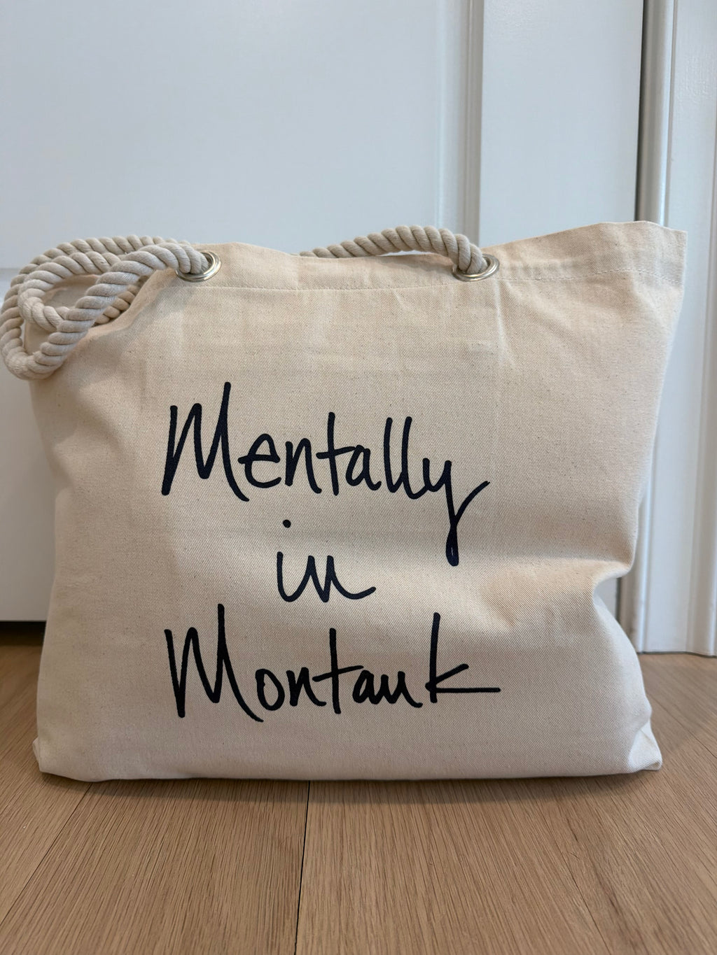 Mentally in Montauk Canvas Tote