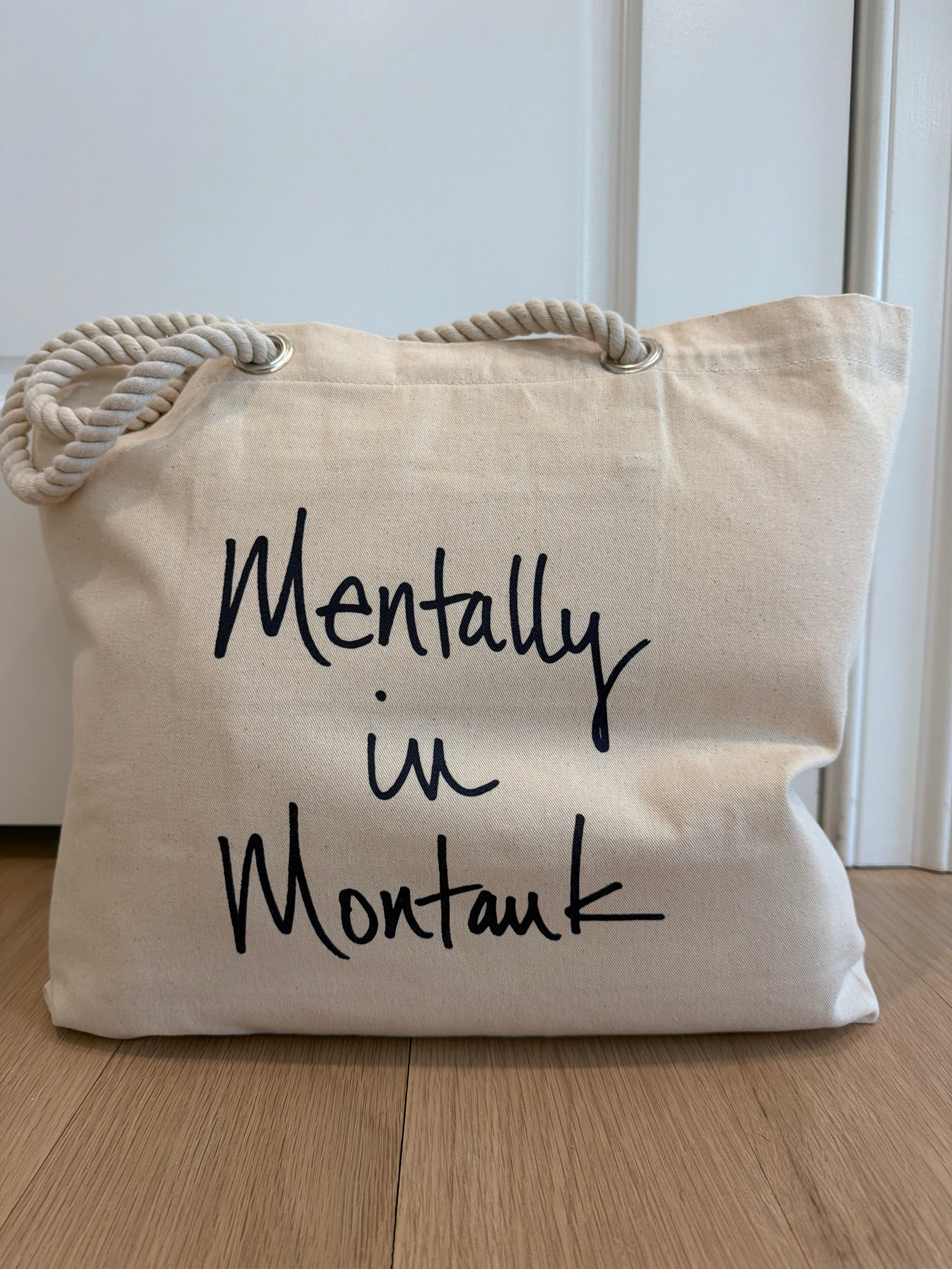 Mentally in Montauk Canvas Tote