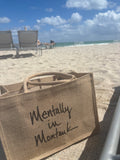 Mentally in Montauk Raffia Tote