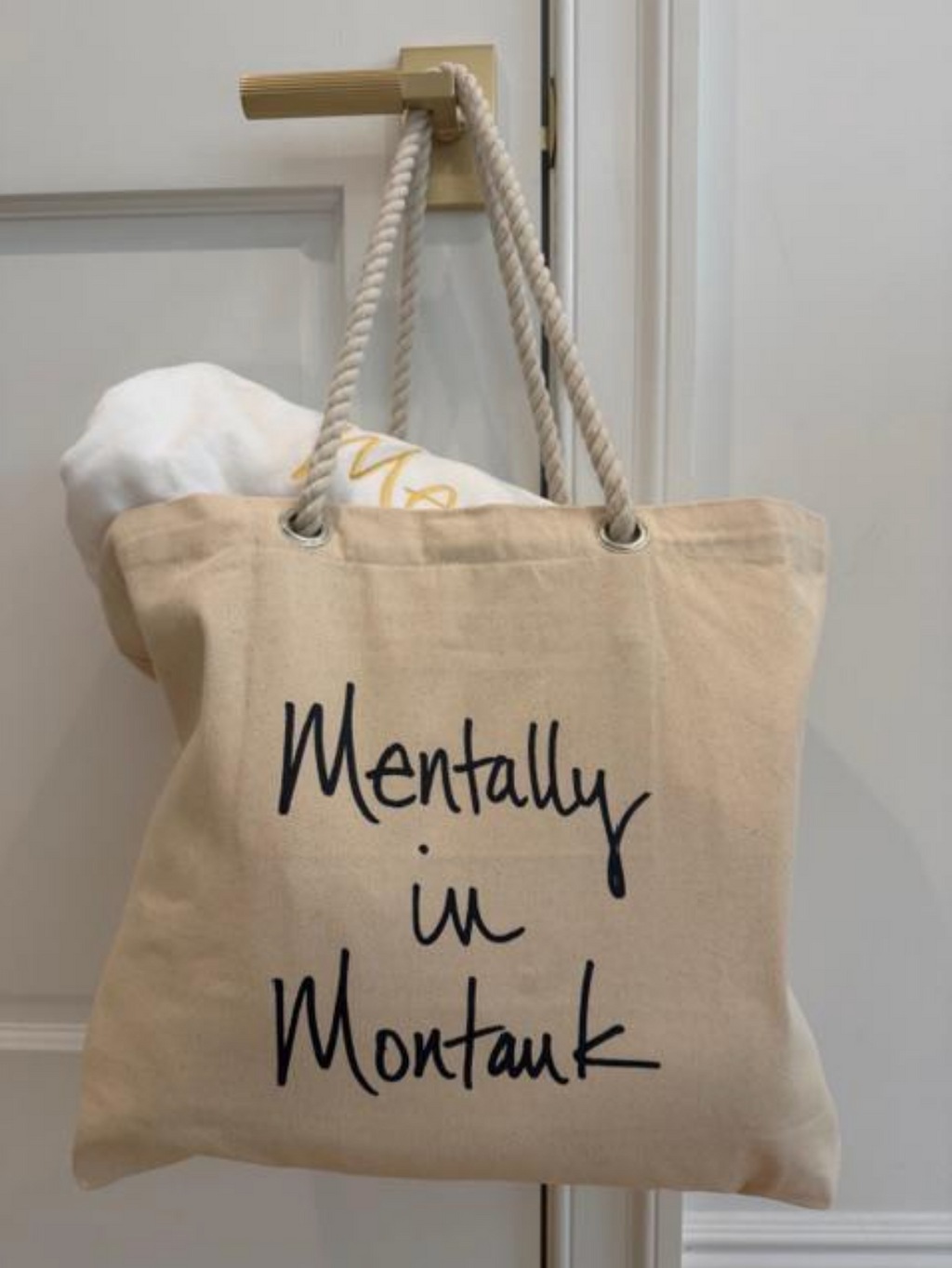 Mentally in Montauk Canvas Tote
