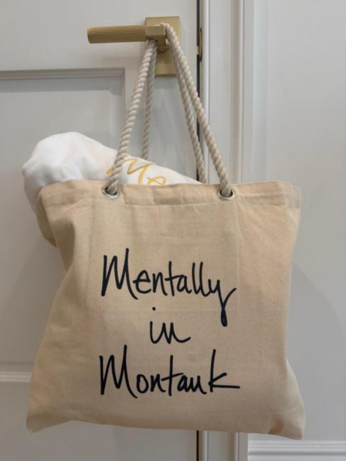 Mentally in Montauk Canvas Tote